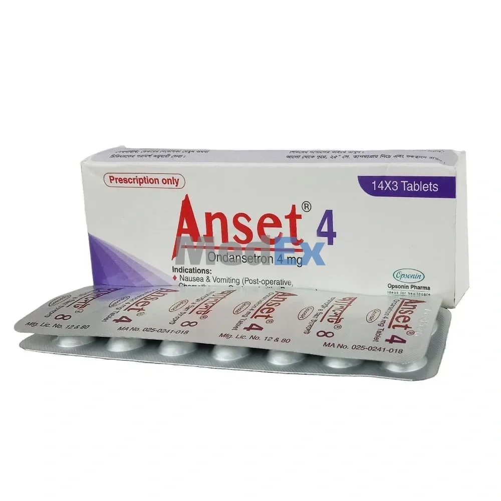 Pack Image of Anset 4 mg Tablet