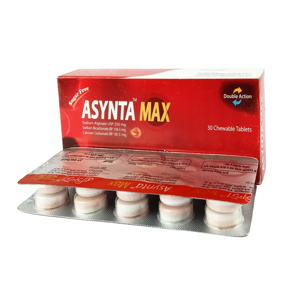 Pack Image of Asynta Max 250 mg Chewable Tablet