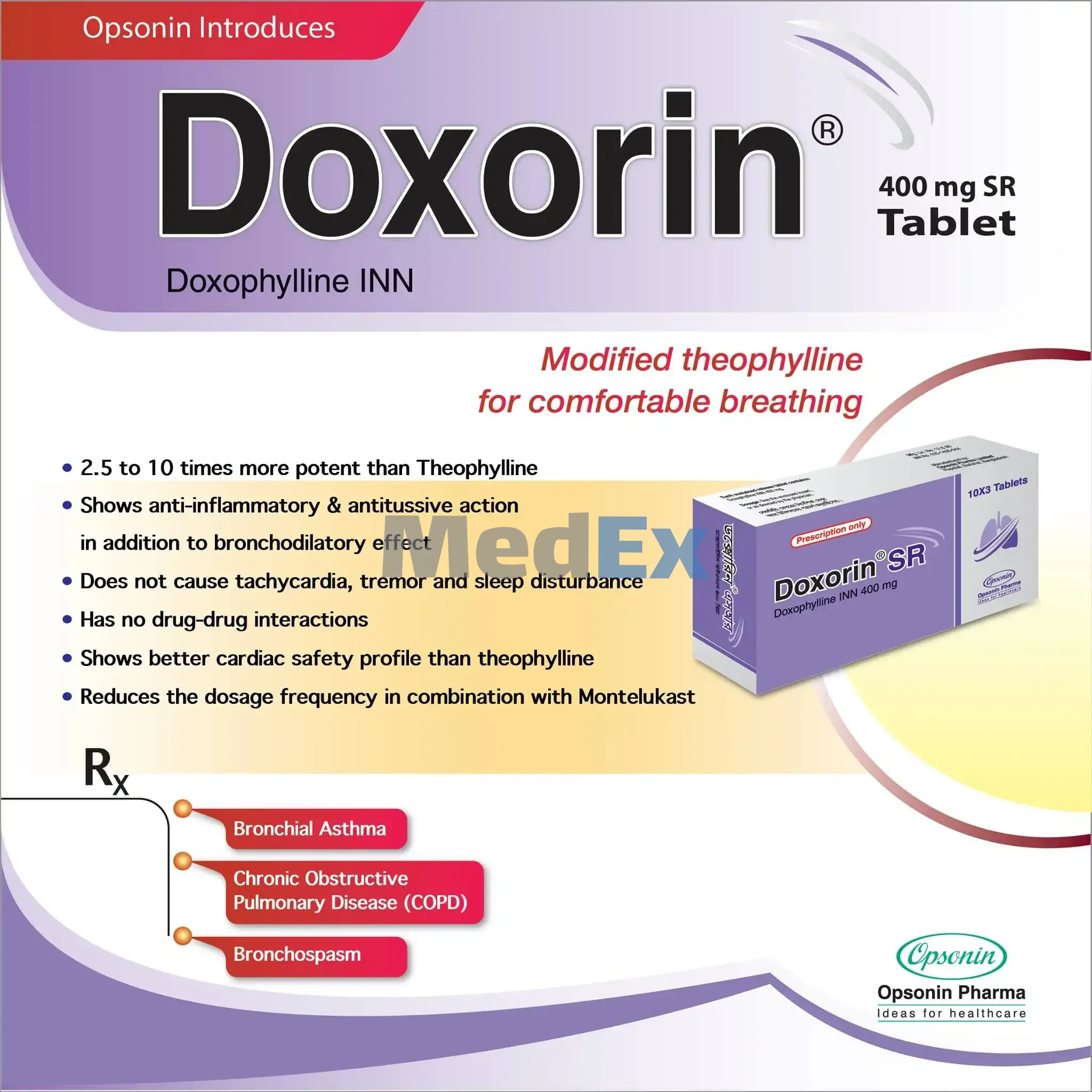 Pack Image of Doxorin SR 400 mg Tablet
