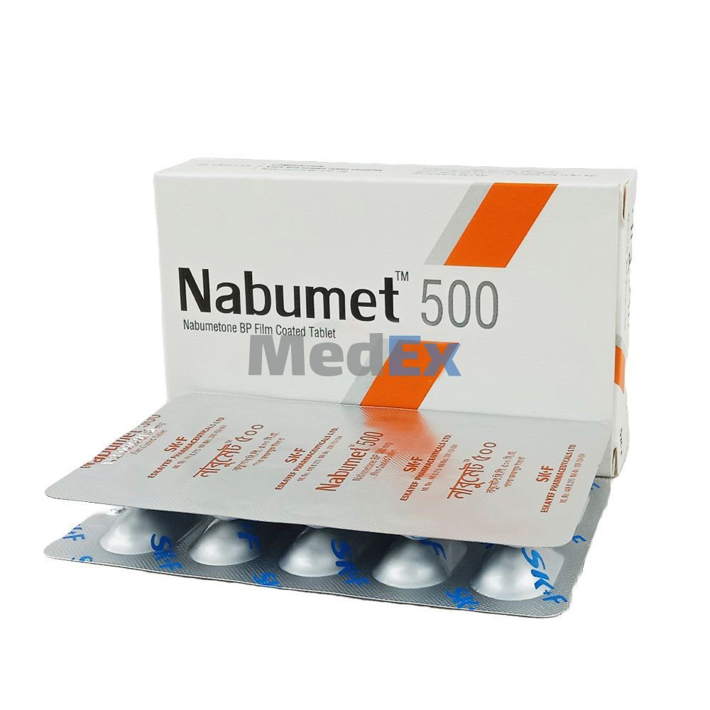 Pack Image of Nabumet 500 mg Tablet