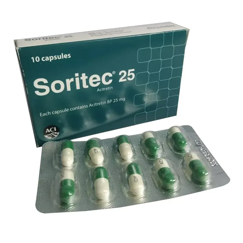 Pack Image of Pack Image: Soritec 25 mg Capsule (1 x 10)